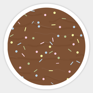 "Hey, Cupcake" - Chocolate Icing and Rainbow Sprinkles Sticker